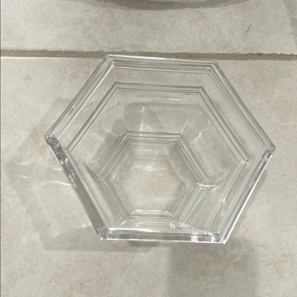 Tiffany Hexagonal Clear Glass Tumbler